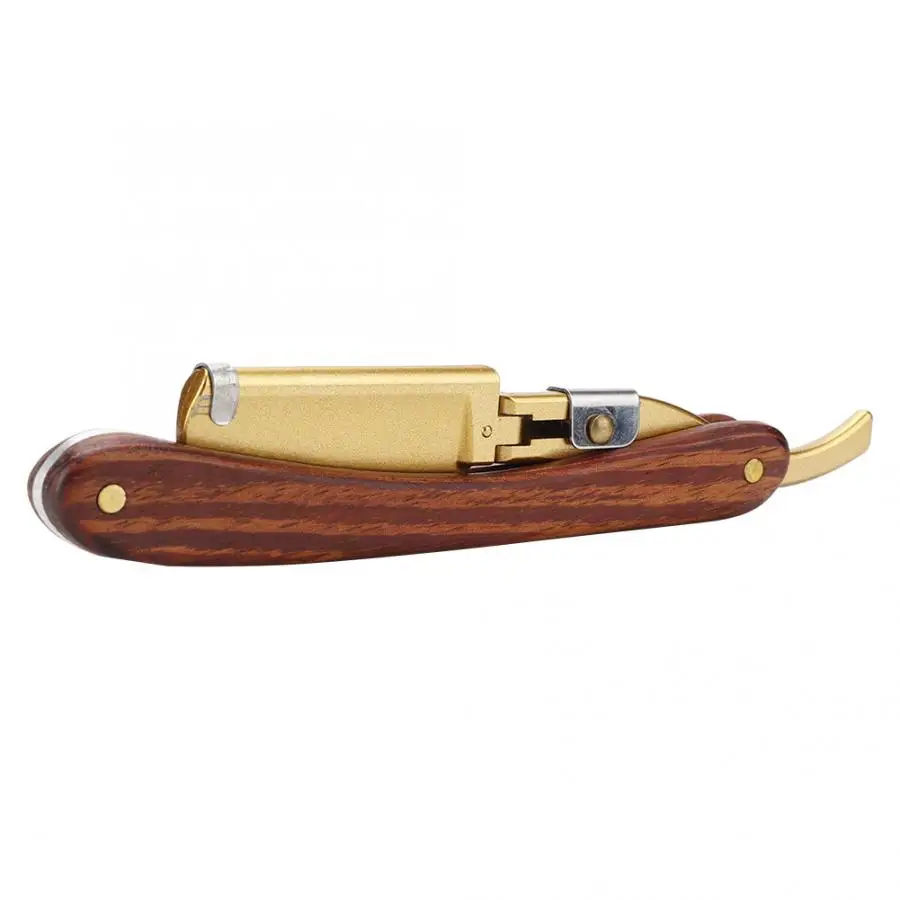 Shaving Blades Wooden Handle Men Manual Razor Classic Barber Shaver Foldable Hair Beard Knife | Красота и здоровье