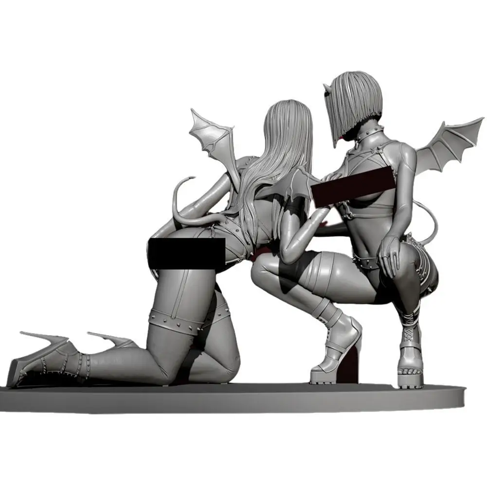 

75mm Resin Soldier White Mold Model Kits Figure DIY Toy Boy Sisters Mold 2645 For Child Gift Self-assembled Demon Best U0P4