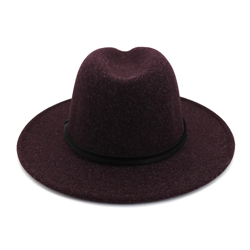 Шерстяная шляпа FS с широкими полями для мужчин и женщин винтажная церковная