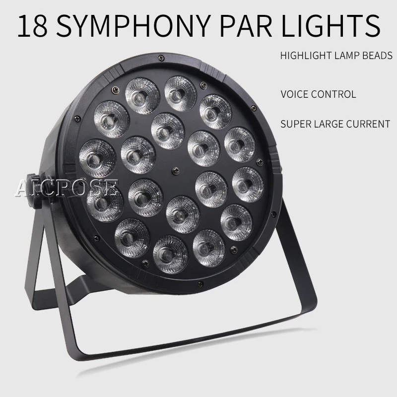 Плоский Светодиодный прожектор 4 в 1 12 шт./лот 18x12 Вт dmx512 управление