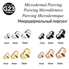 1 шт. 345 мм титановый микродермальный пирсинг Кристальный дермальный анкер Лот поверхность для погружения в кожу тело перегородка пирсинг скрыть ювелирные изделия