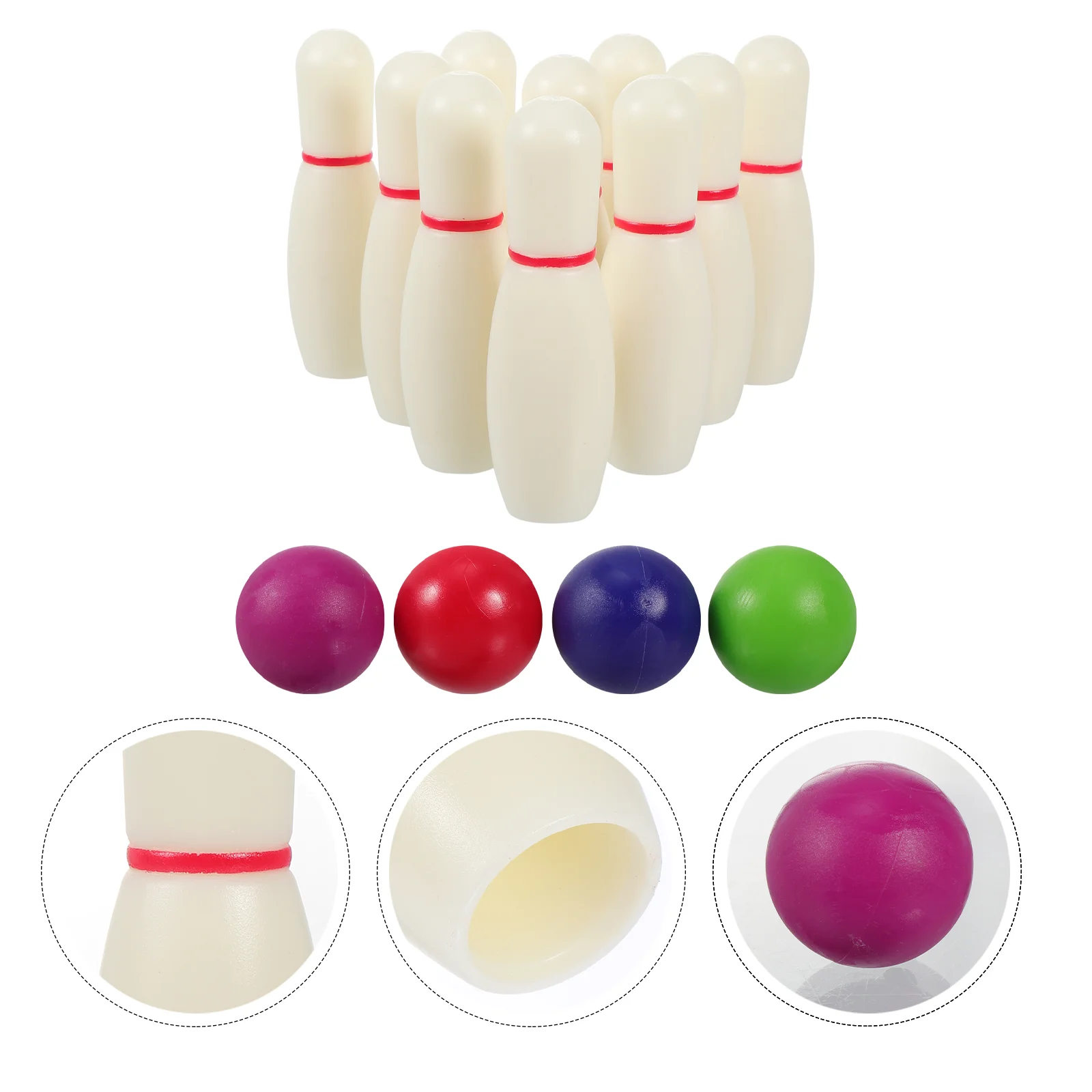 

1 Set Kids Bowling Balls Simulation Bowling Toys Parent-child Interactive Toys