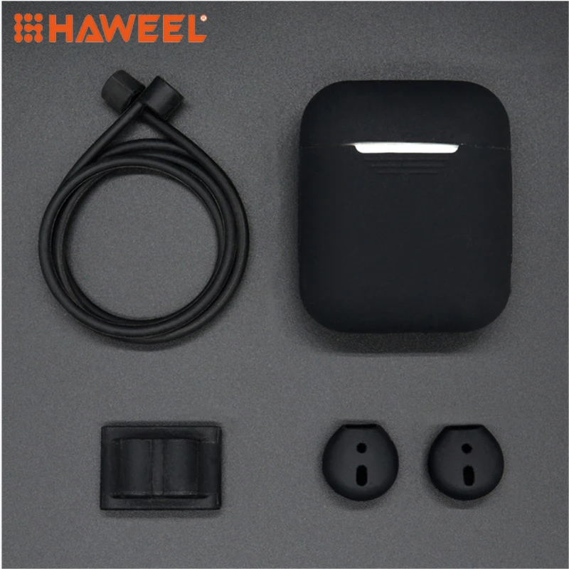 Haweel5 шт./комплект силиконовые беспроводные Bluetooth наушники для Airpods 1 2 Apple TWS