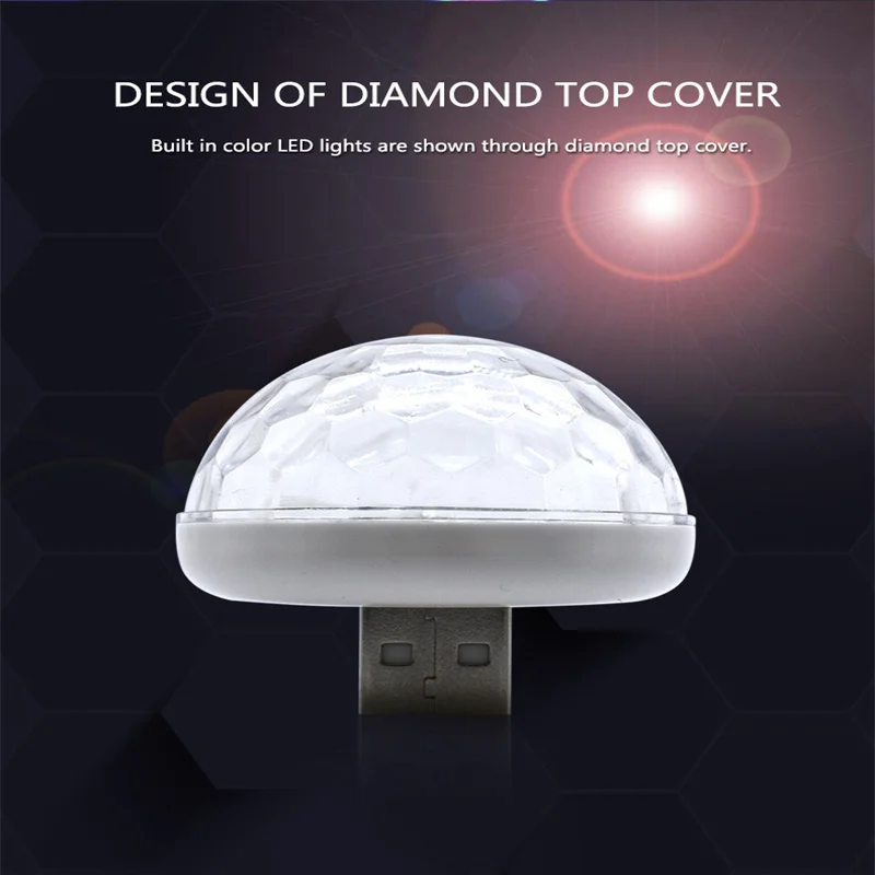 Портативный мульти Цвет USB СВЕТОДИОДНЫЙ светильник автомобиль атмосфера