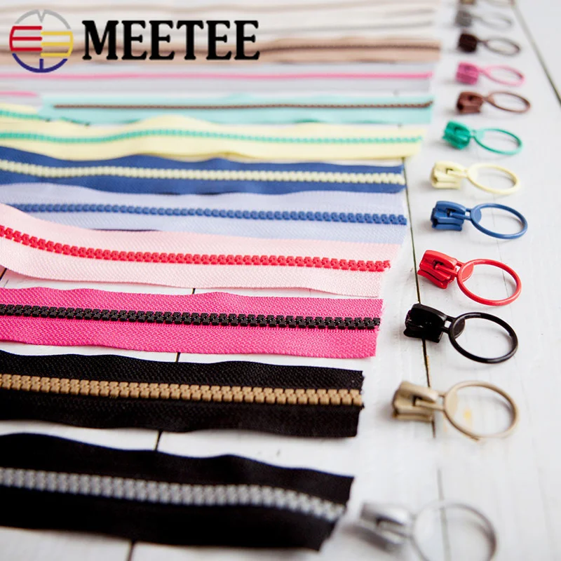 5 ярдов Meetee # резиновая катушка на молнии ползунок для сумок сделай сам кошелек