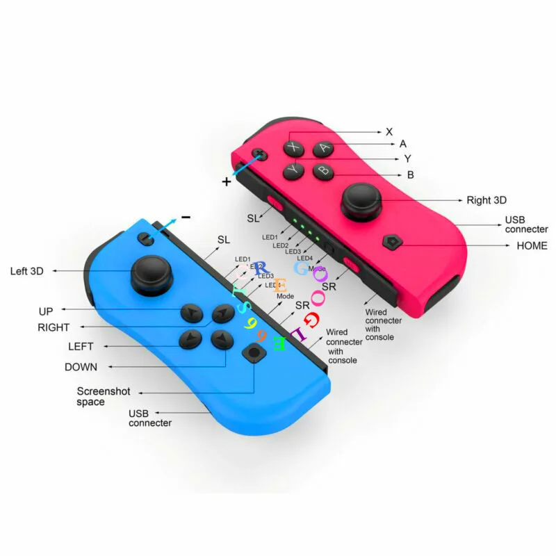 Игровые контроллеры Nes для NS (L/R) беспроводной джойстик консоли Nintendo Switch r25 красный