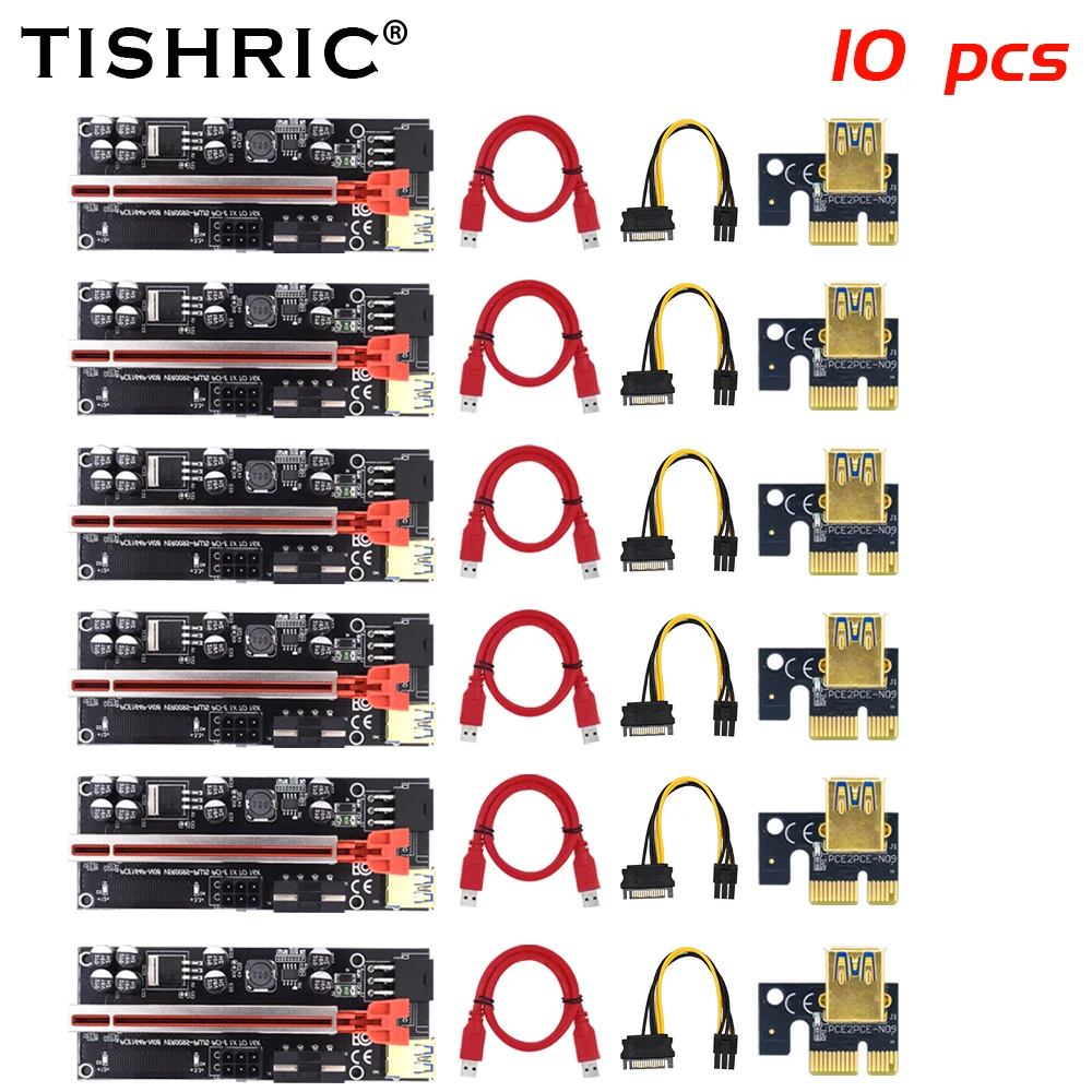 

1/6/10PCS TISHRIC PCIE Riser 009s Plus Graphics Card Extension Cable PCI Express GPU Mining PCI-E 16x Riser for Video Card