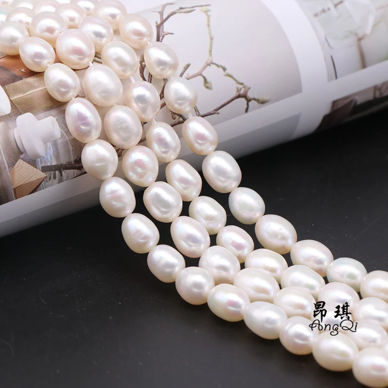 Бусины Из Натурального пресноводного жемчуга в форме риса 100% натуральный жемчуг