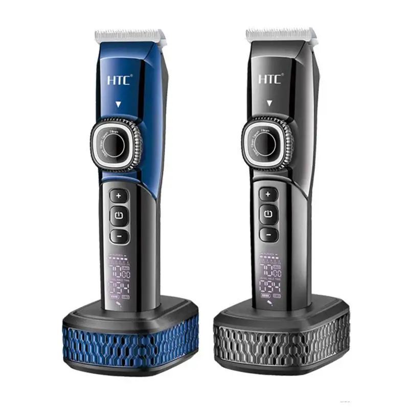 

HTC AT-788 Adjustable Rechargeable Hair Clipper LED LCD Display Crodless Barber Timmer For Men Multi-Speed Electric Hair Clipper