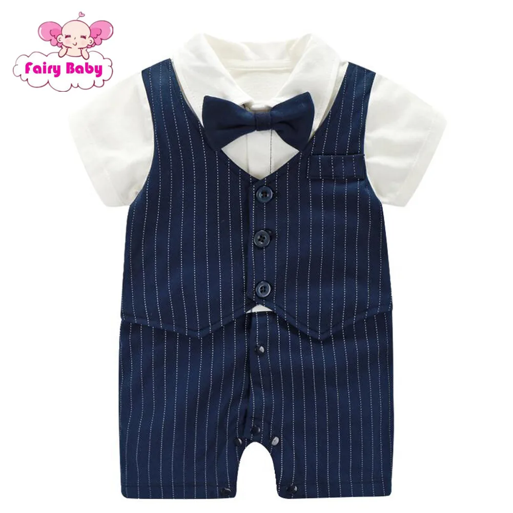 

Одежда для маленьких мальчиков, летний официальный джентльменский цельнокроеный костюм-смокинг для маленьких мальчиков, мягкий хлопковый ...