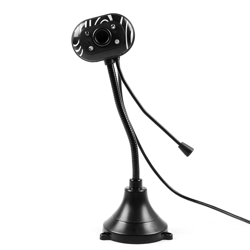 Светодиодный HD веб камера настольный компьютер ПК видео USB микрофон ночного