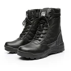 Ботинки мужские тактические, водонепроницаемая рабочая обувь, ботинки в стиле милитари для пустыни, на молнии, с круглым носком, полуботинки, Уличная обувь, 37-46, оригинал