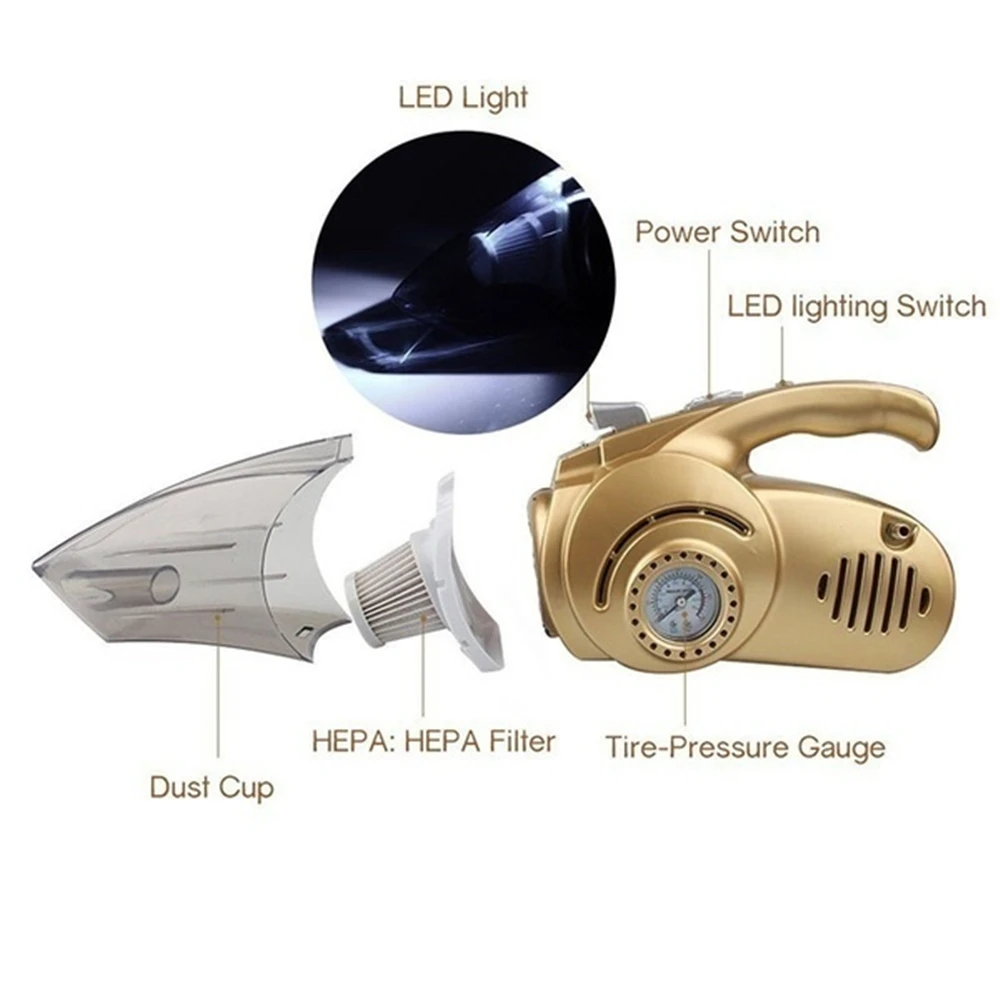 Автомобильный пылесос для сухой и влажной уборки 12 В 120 Вт | Автомобили мотоциклы