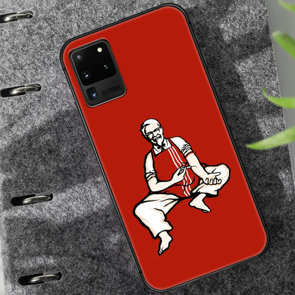 

kfc cartoon Phone Case Cover Hull For Samsung Galaxy S 7 8 9 10 e 20 FE edge uitra plus Note 9 10 20 black Cover Soft Hoesjes