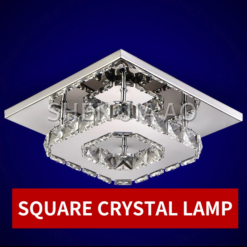 Креативный квадратный хрустальный светильник современный минималистичный