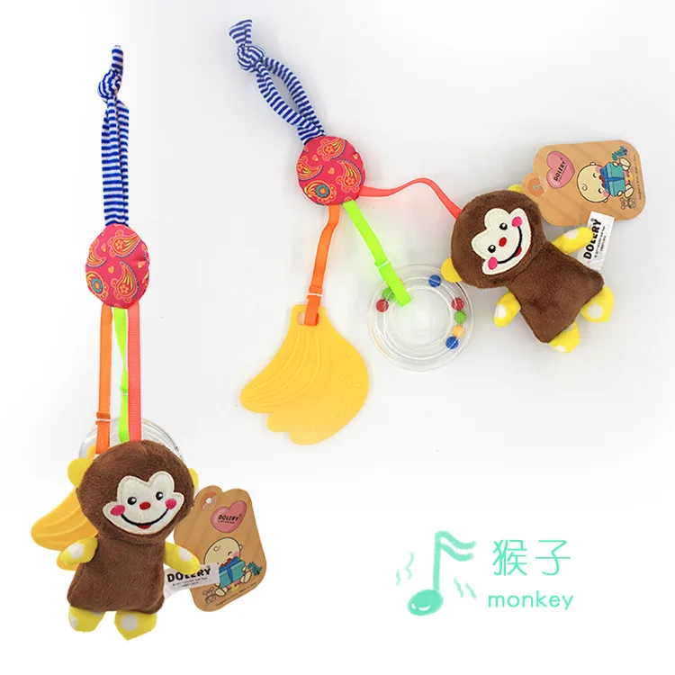 Soft Infant Crib Bed Stroller mobile Hanging Rattle Toys Baby Frog Elephant Owl Cat Toy Trolley 0-12 Newborn Plush Educational