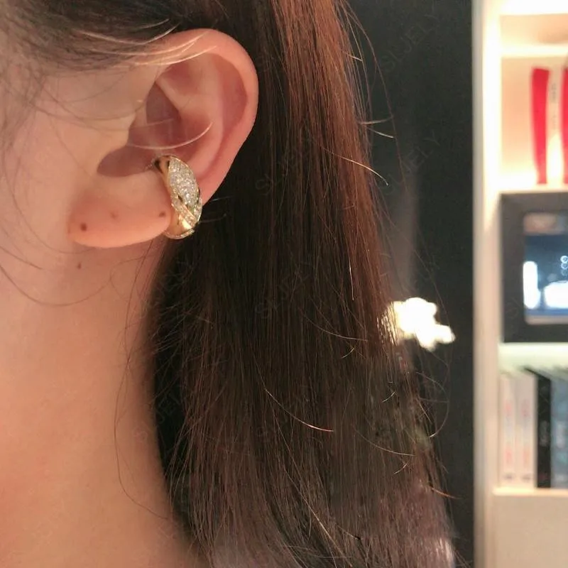 Серьги-клипсы женские из серебра 925 пробы с белым цирконием 1 шт. | Украшения и