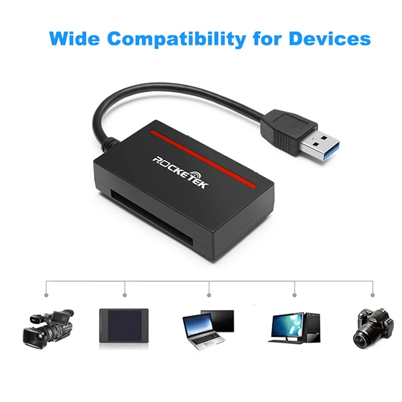 Rocketek CFast 2 0 Устройство чтения USB 3 к SATA адаптеру карта и 5 дюймовый жесткий диск
