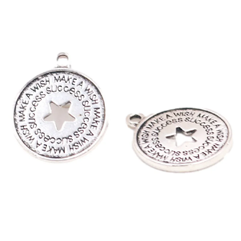 10 шт. Серебряный позолоченный круглый пятиконечная звезда продажи Метки