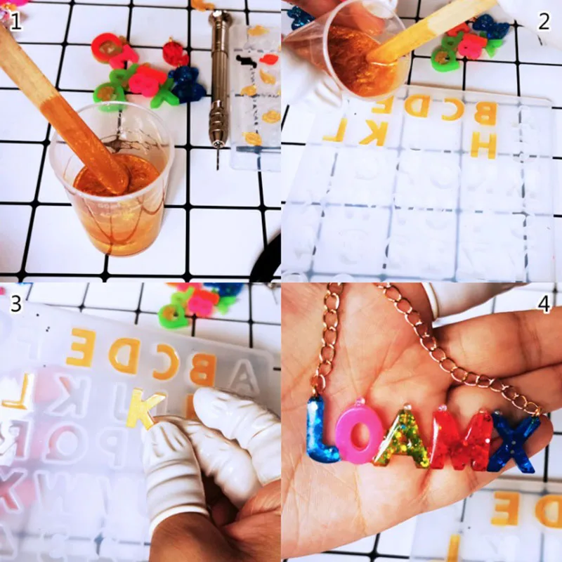 Сделай Сам кристалл капля Пластиковая форма полная доска номер украшение буква