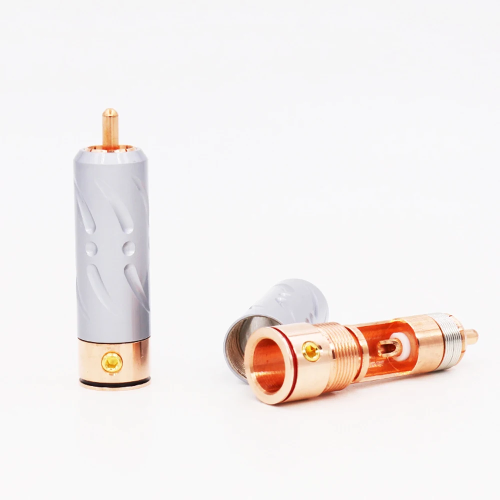 

High Quality Viborg VR109 HI-End Performance Pure Red Copper RCA Plug soldering connectors