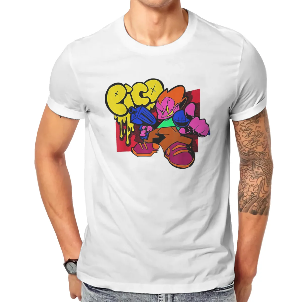 

Pico Friday Night Funkin Singing Rapping Game Tshirt Top Cotton Plus Size Ofertas Men's Streetwear Harajuku Men T shirt