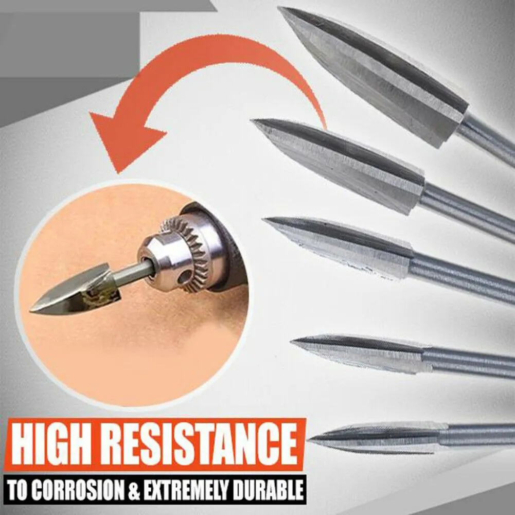 

10Pcs Wood Carving Tool Carving Cutter Drill Engraving For Rotary Tool