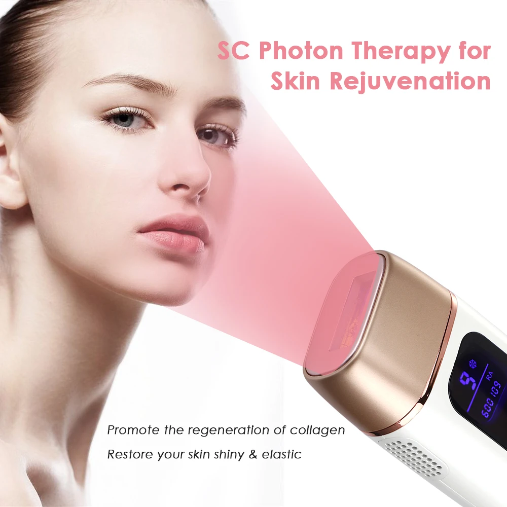 

Ice Cool IPL Laser Hair Removal Machine 4-IN-1 600000 Flashes Painless Permanent Electric Epilator Body Laser Hair Remover