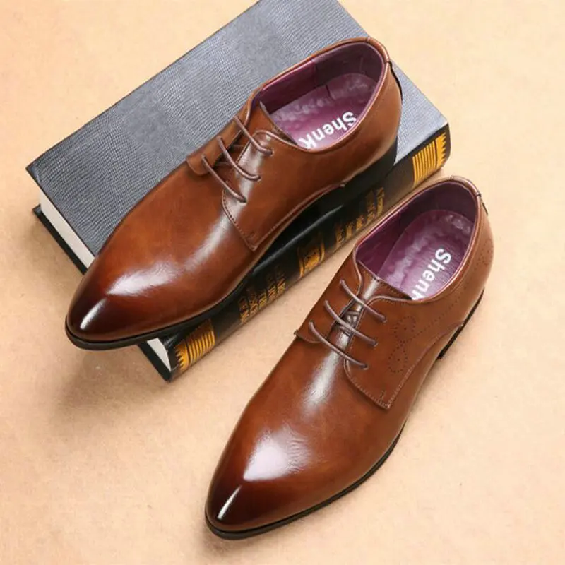 2019 г. Весенние новые деловые повседневные мужские кожаные туфли модные