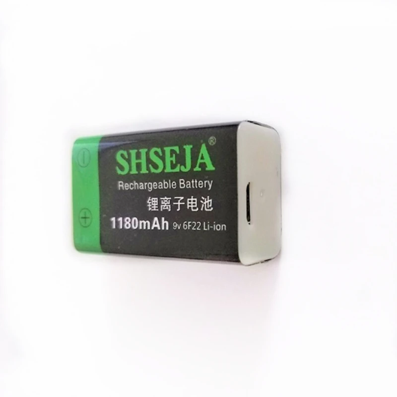 1 шт./лот 1180 mаh 9В Перезаряжаемые Батарея 6F22 USB Li Ion инструмент игрушка Бесплатная
