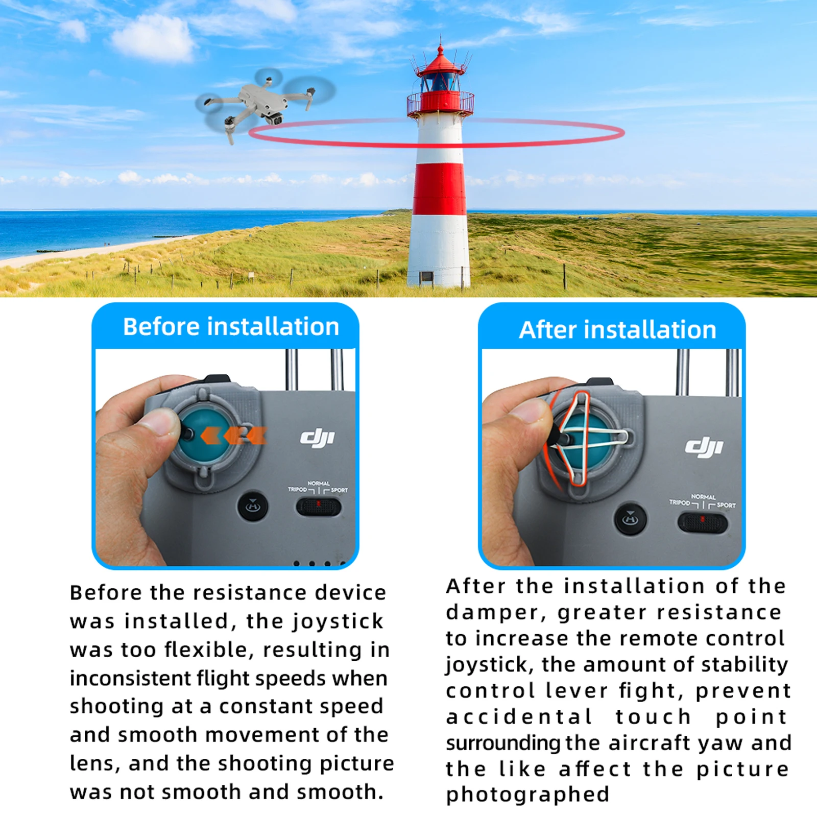 DJI Air 2S рокер демпфер джойстик фиксированный кронштейн крепление обновленные
