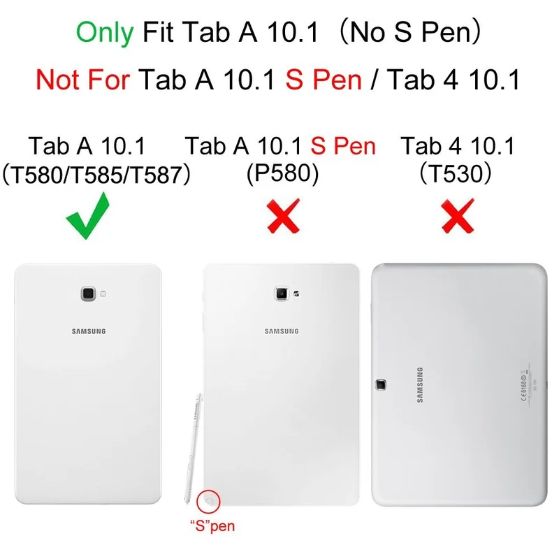Чехол для Samsung Galaxy Tab A 10 1 вращающийся на 360 градусов чехол-подставка планшета