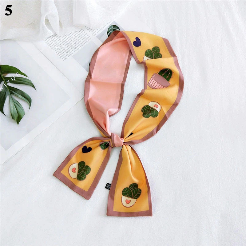 

1PC Korean Style Silk Scarf Fashionable Retro Hair Band Small Neckerchief Headscarf Professional Decorations Ribbon Female scarf