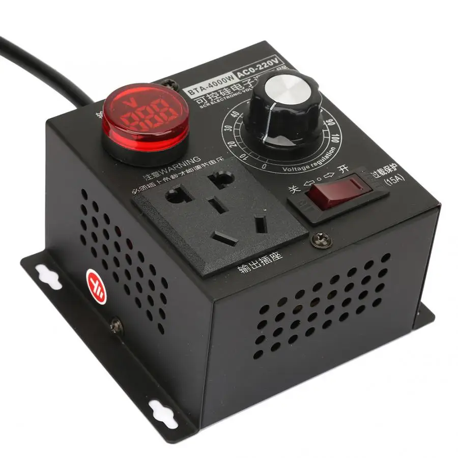 Контроллер вентилятора двигателя 4000 Вт электронный регулятор напряжения SCR