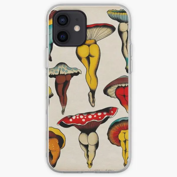 

Sexy mushrooms tattoo flash Phone Case for iPhone 5 5S SE 6 6S 7 8 Plus 11 12 13 Pro Max Mini X XS XR Max Soft Print Cover