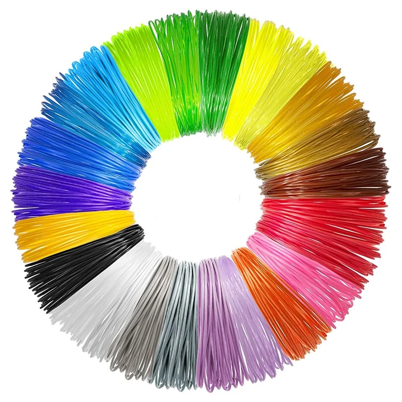 

25 Colors 3D Pen PLA Filament Refills, 1.75mm Premium Filament for 3D Printer/3D Pen, Each Color 16 Ft