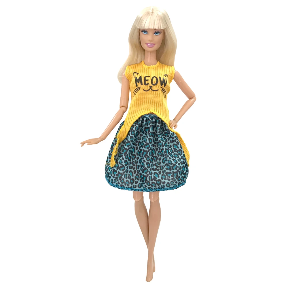 NK один комплект новейшее Смешанное Кукольное платье красивая одежда ручной