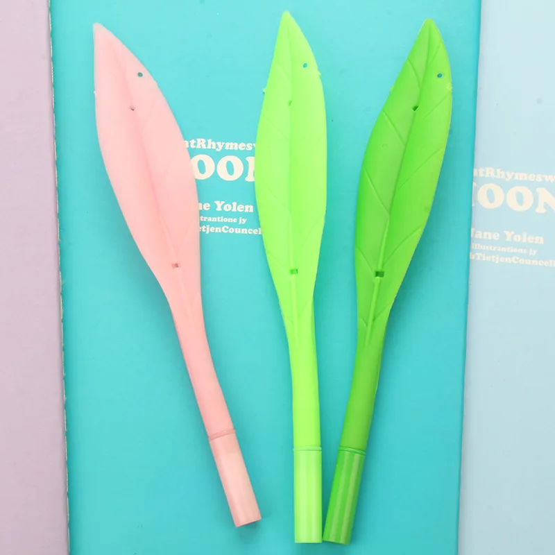 50 шт. мультяшная креативная гелевая ручка в форме листьев банана черная Водяная