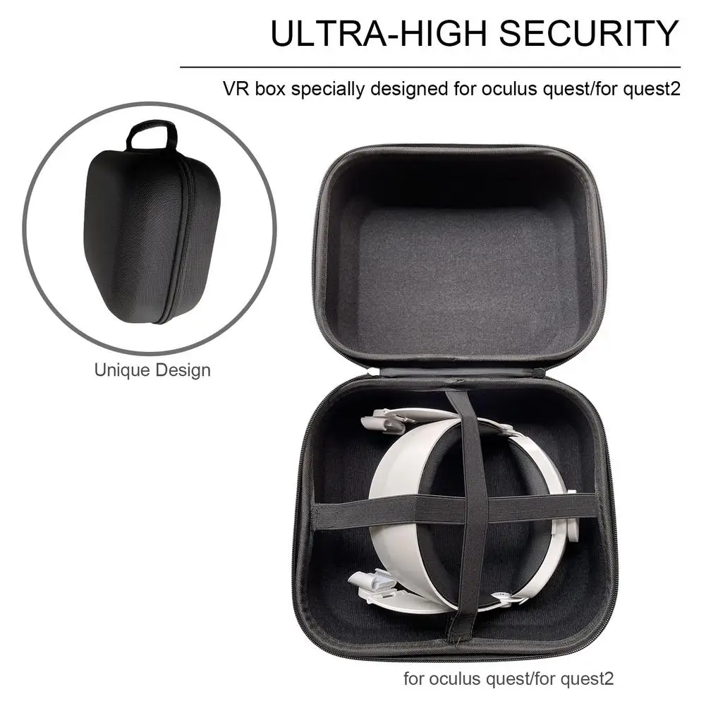 

Hard EVA Travel Storage Bag For Oculus Quest 2 VR Headset Portable Convenient Carrying Case VR Headset Controllers Accessories