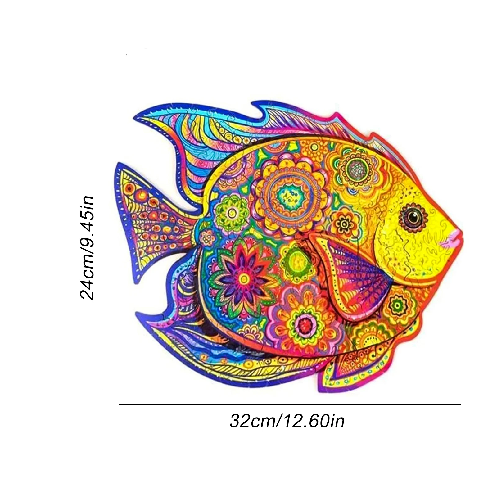 

Unique Wooden Puzzle Adults Children DIY Mysterious Fish Puzzles Each Piece Is Animal Shaped Wood Jigsaw Puzzle Christmas Gift