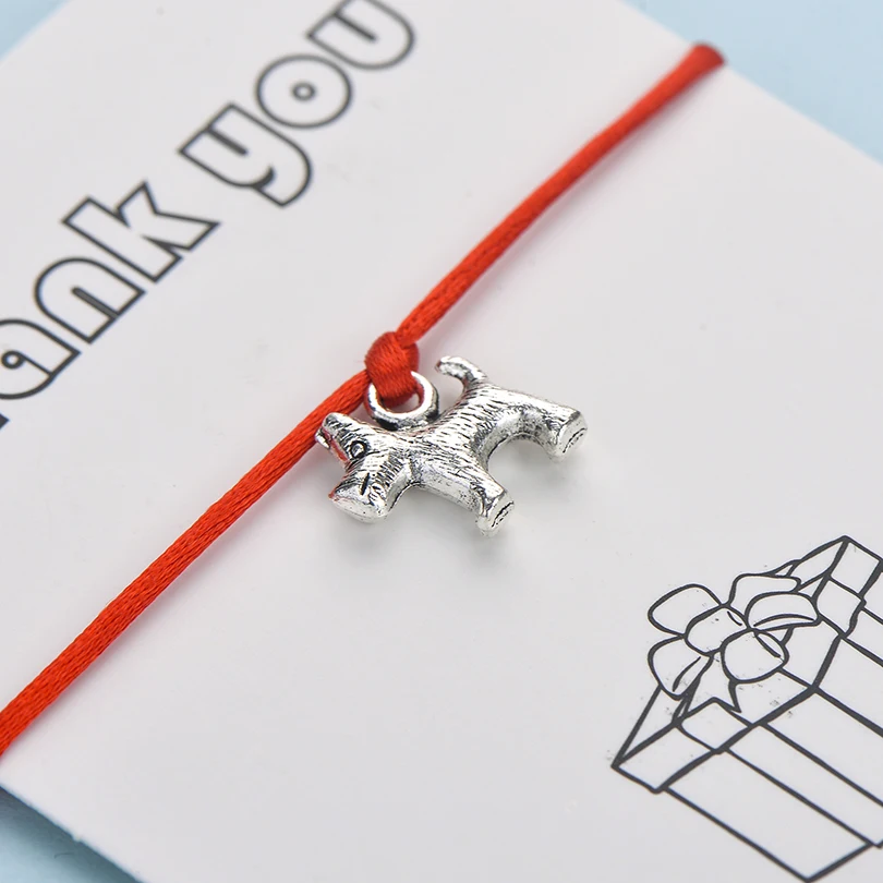 Браслет IYOE с подвесками в виде милой собаки для женщин и мужчин|Браслеты шармами|