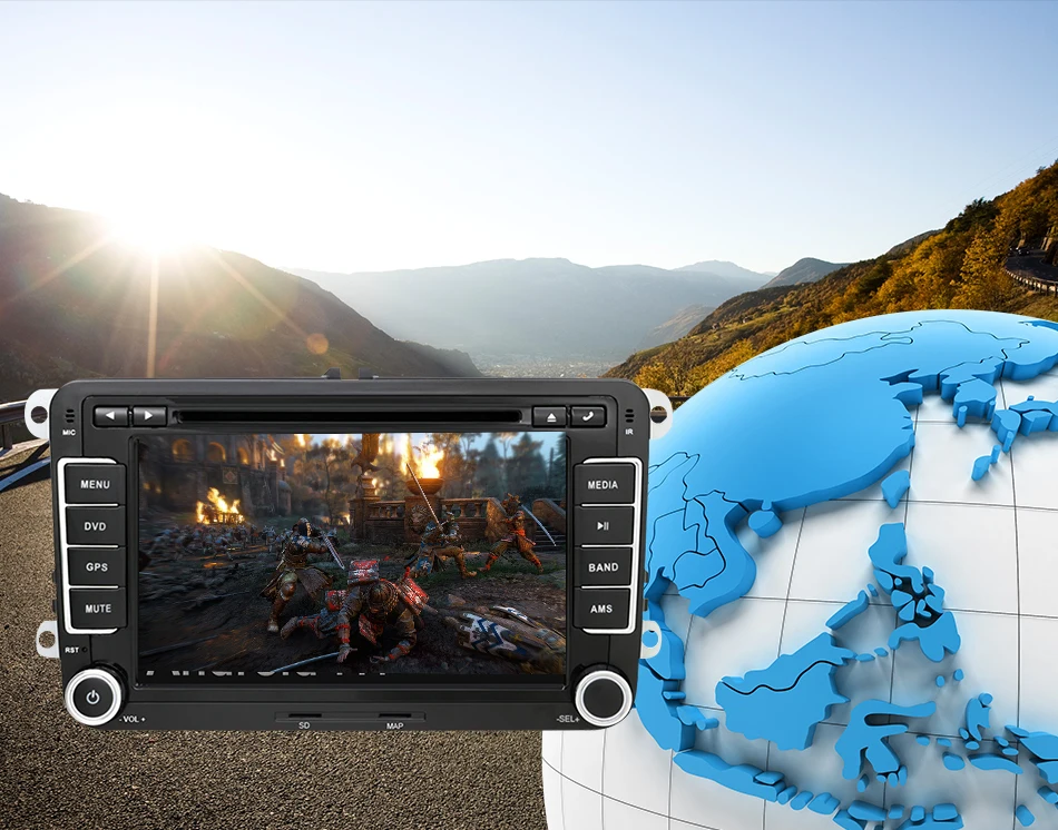 Eunavi 2din 7 дюймов Восьмиядерный Android 9,0 Автомобильный Dvd радио плеер Gps Navi для Vw Skoda Polo Passat B6 Cc Tiguan Golf 5 Fabia Wifi Rds