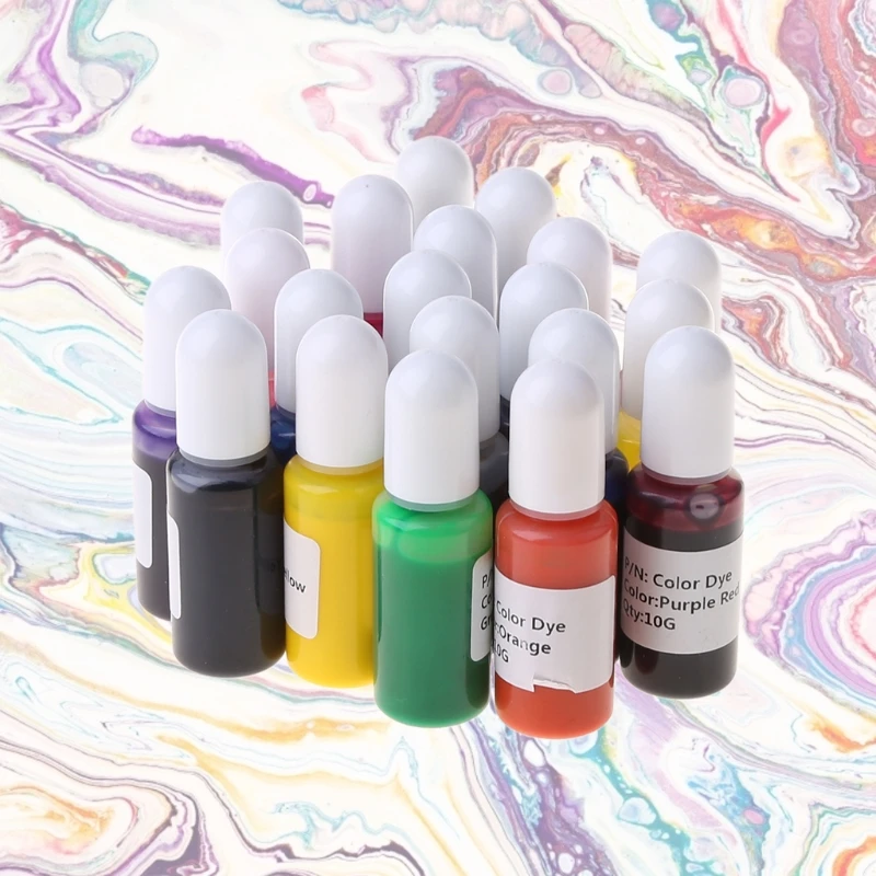 

20 Colors Resin Dye Liquid Epoxy Resin Pigment Kit Non Toxic Resin Colorant for Resin Coloring Jewelry DIY Crafts Making