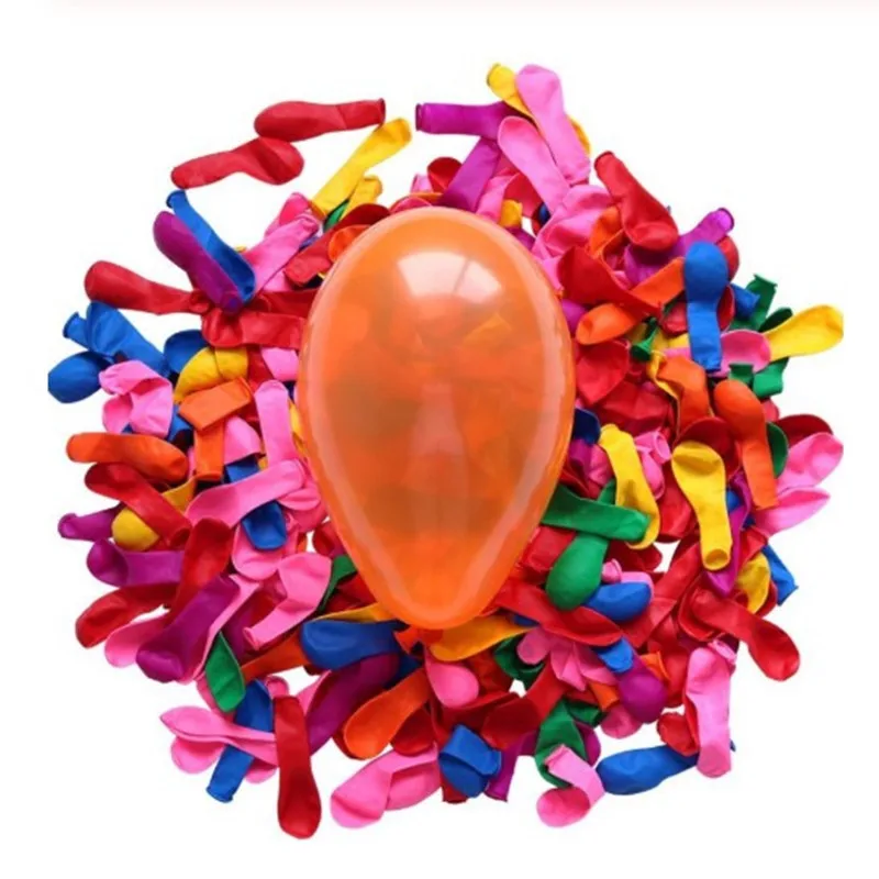 

500pcs / lot small balloon water bomb colorful inflatable apple ball water polo toy children birthday party supplies