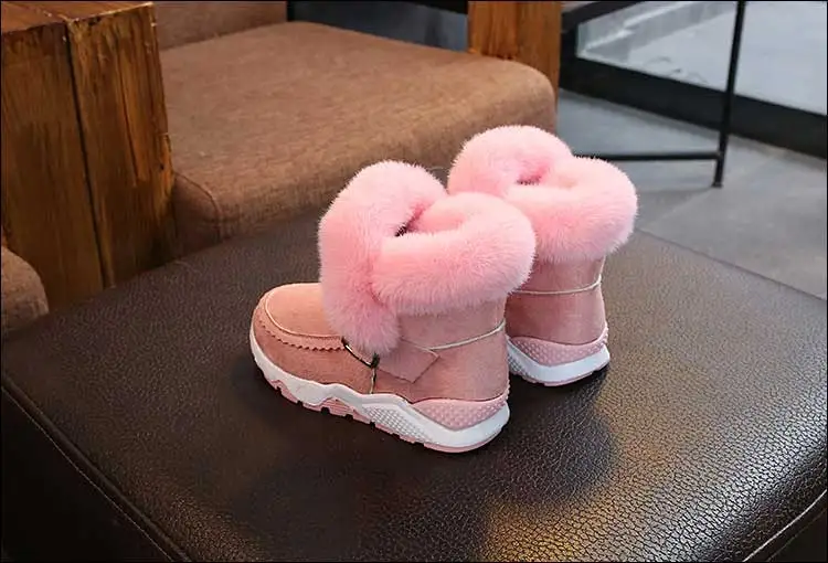 Детские зимние ботинки Классическая Детская зимняя обувь г. Ботильоны для мальчиков и девочек Теплая обувь и фланелевая хлопковая обувь#17