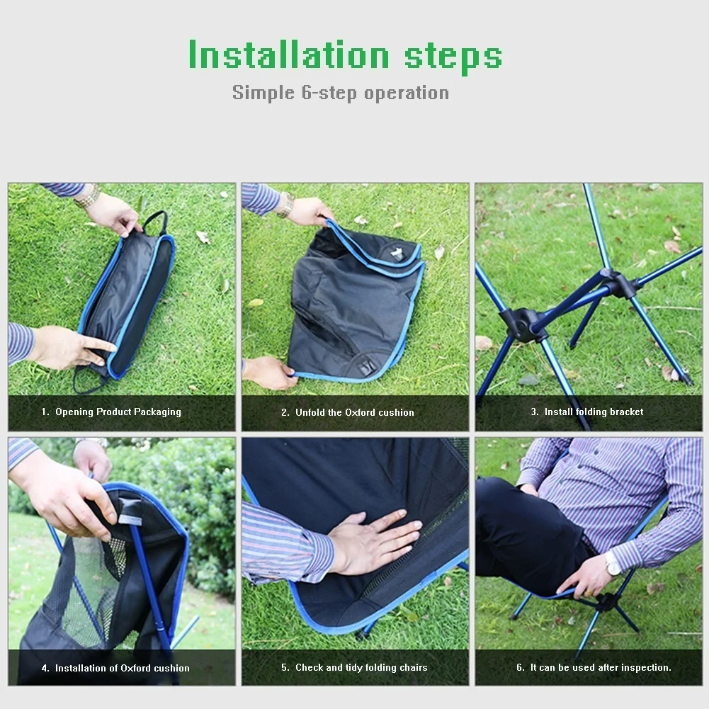 Online Açık Plaj Sandalyesi Ayrılabilir Kamp Sandalyesi Alüminyum Alaşımlı Nefes Katlanır Balıkçı Sandalyesi Açık Taşınabilir Bahçe Sandalyeleri