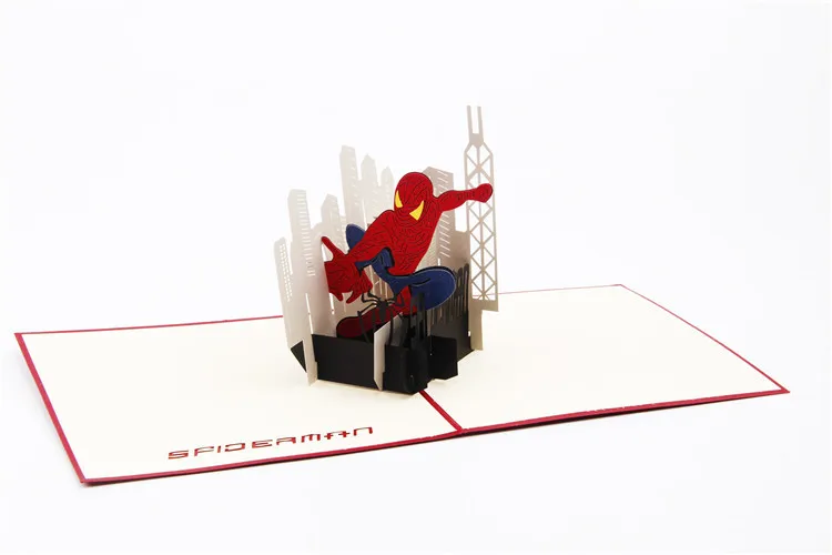 3D всплывающие открытки на день рождения для детей мультфильм поздравительные открытки подарки открытки с наклейки на конверте