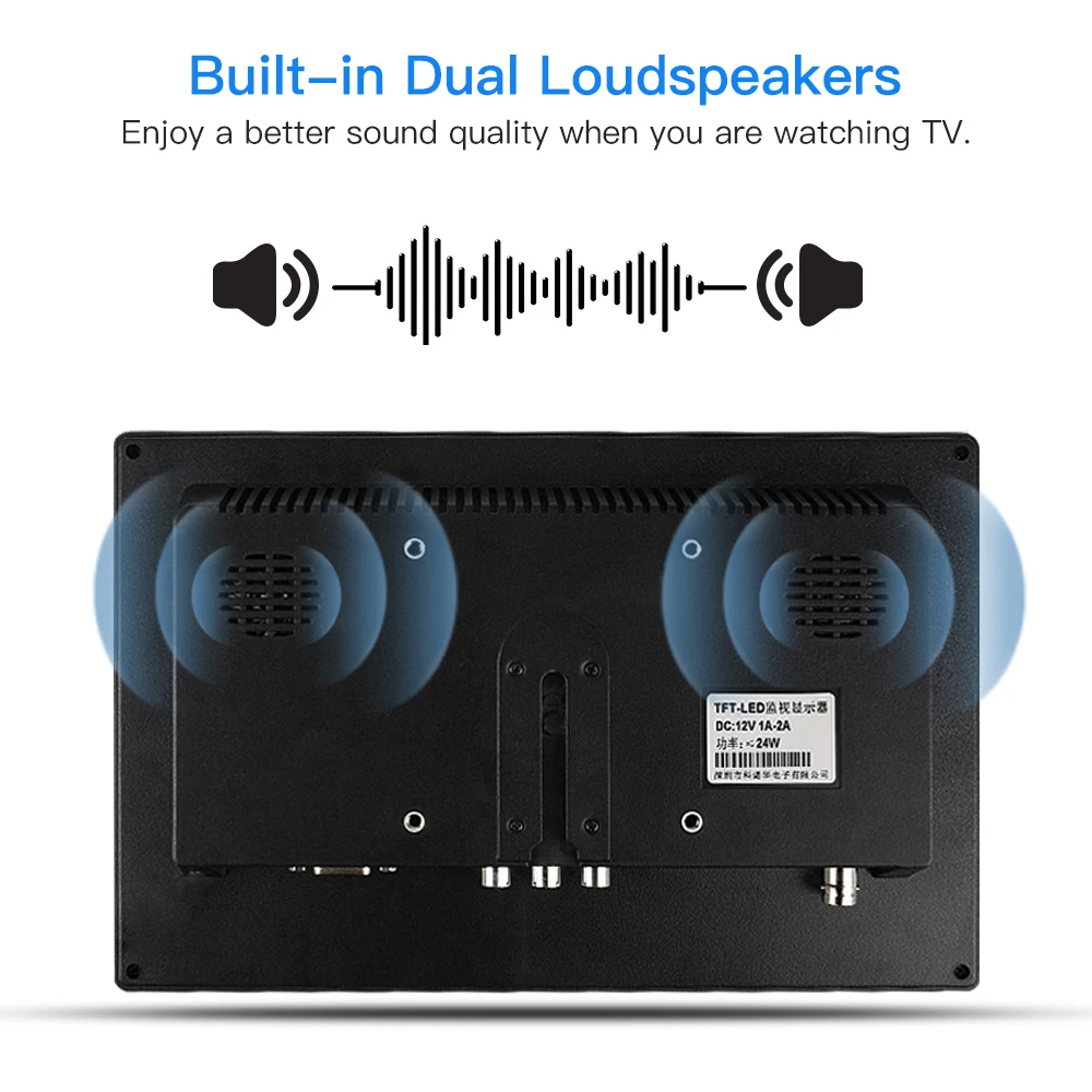 Монитор портативный сенсорный 10 1 дюйма с портами HDMI/VGA/USB/AV/BNC |