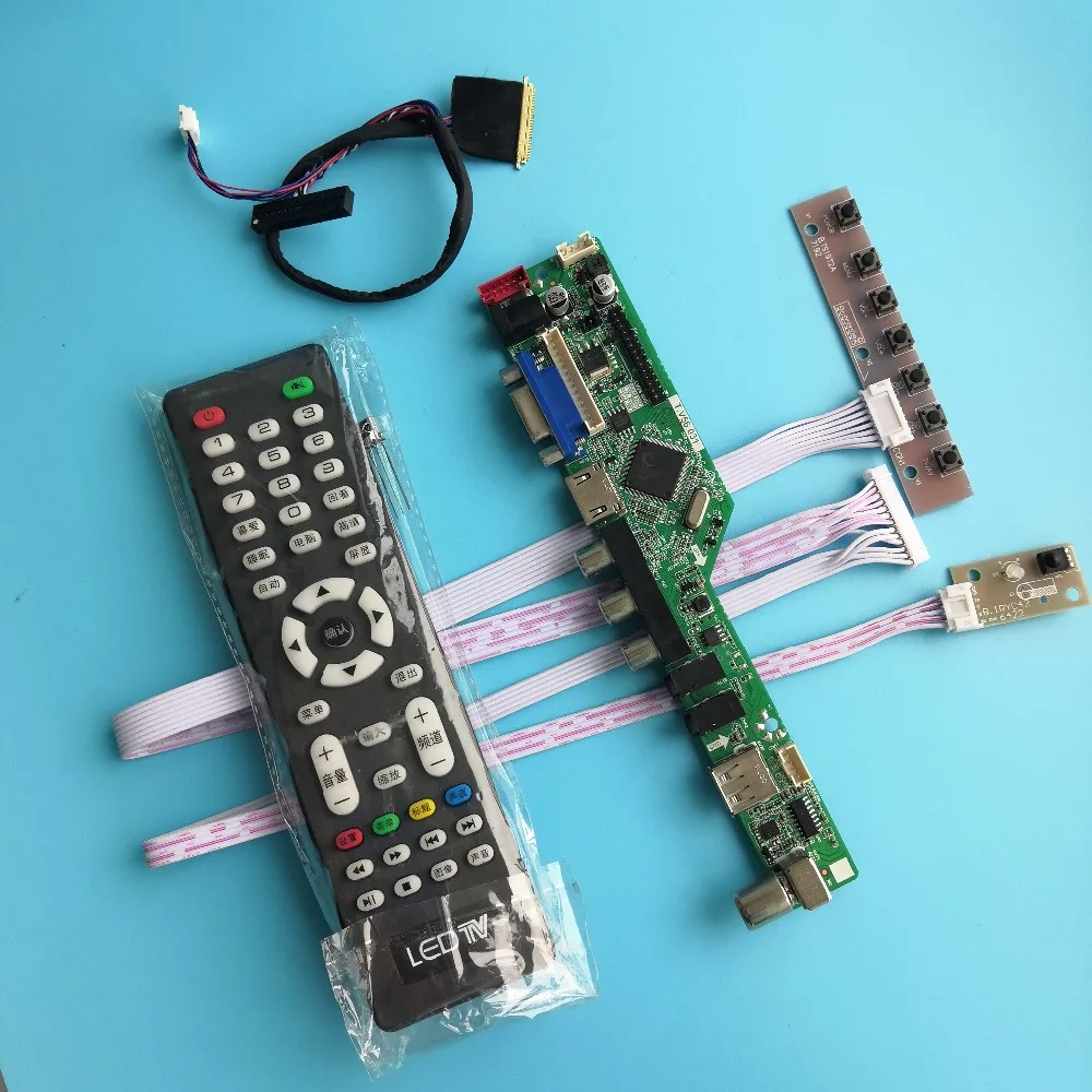 Комплект для LP140WH4(TL)(C1) плата драйвера контроллера USB HDMI 1" 40pin LVDS ЖК-светодиодный ТВ AV VGA пульт дистанционного управления панельный экран 1366X768