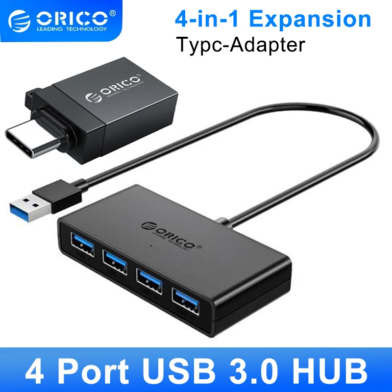 Разветвитель ORICO USB usb-хаб 4 порта 3 0 с портом питания Micro многофункциональный